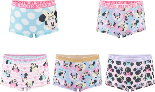 Vista 11 de Disney Ropa interior de Minnie Mouse para niña con múltiples opciones de estampado y silueta en tallas 2/3t - 8