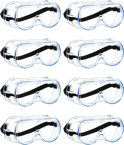 Vista 11 de MELASA Anteojos de seguridad ANSI Z87.1, antivaho gafas protectoras de laboratorio, gafas de protección ocular