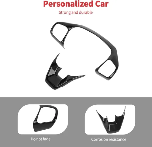 Vista 7 de Cubierta de Volante Linskip Compatible con Ford Bronco Sport 2025 2024 2023 2022 2021, Cubiertas de Volante de ABS para Accesorios Interiores