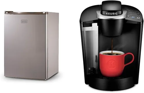 Vista 14 de BLACK+DECKER BCRK25B - Refrigerador compacto Energy Star de una sola puerta con congelador, 2.5 pies cúbicos, negro y horno microondas COMFEE