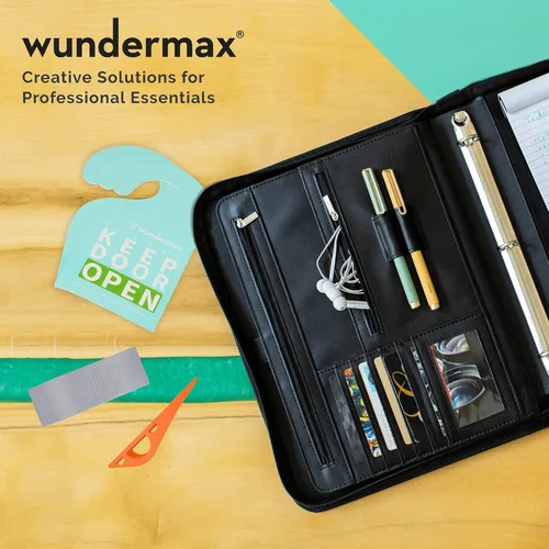 Vista 9 de Wundermax - Paquete de 3 cuñas de puerta de goma para alfombra, madera dura, concreto y baldosas - Accesorios para mejoras del hogar - Negro