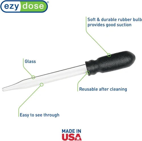 Vista 2 de EZY DOSE Gotero de medicina para oído y ojo para medicina líquida, vidrio de capacidad de 1ml, administra la dosis correcta, conveniente y fácil