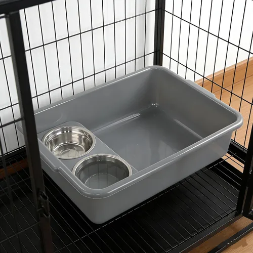 Vista 6 de Xyskin 4 paquetes caja de autobús comercial gris de 13 litros, tina de autobús utilitaria plástica