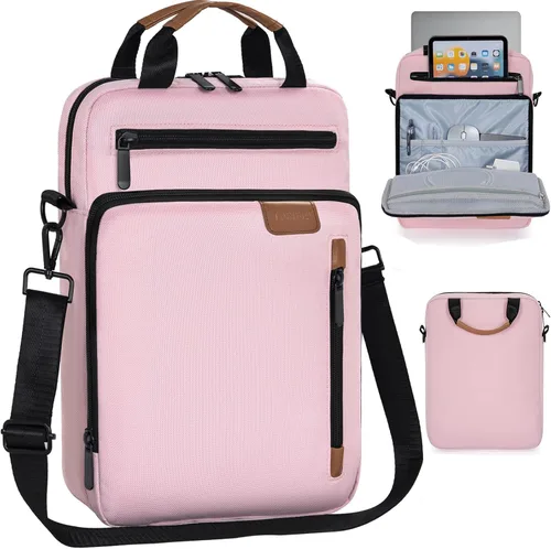 Vista 16 de TORIBIO Funda acolchada para portátil de 15 pulgadas Gris