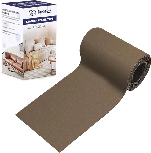 Vista 45 de Besezx Kit de Cinta de Parche de Reparación de Cuero, Reparación de Cuero Autoadhesiva para Muebles, Sillón, Sofá, Asientos de Automóvil, Silla