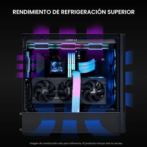 Vista 4 de Lian Li Lancool 207 Compact ATX RGB Carcasa de Computadora para Juegos, Chasis de Torre con Paneles de Malla Optimizados para el Flujo de Aire