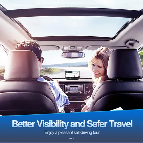 Vista 6 de Loncaster Soporte para Teléfono de Coche, [Giratorio Horizontal 360°] Soporte de Teléfono de Silicona para Tablero de Coche, Soporte de Teléfono