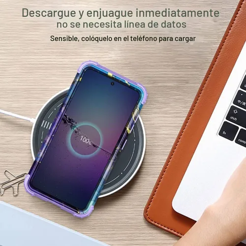 Vista 5 de Rancase Funda para Galaxy S21 Plus 5G, tres capas de protección resistente a prueba de golpes de plástico duro + funda protectora de goma