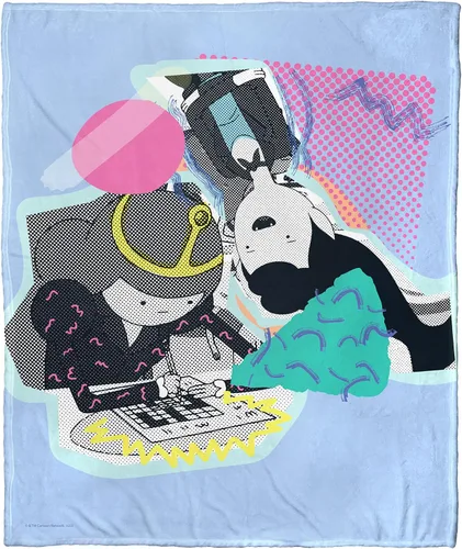 Vista 11 de Northwest Adventure Time - Manta de seda táctil, 50 x 60 pulgadas, Adventure Comic