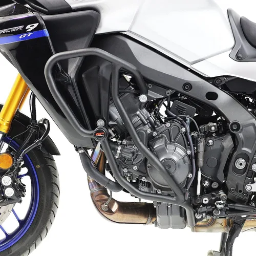 GP Kompozit Protector de motor para barra de choque, color negro, compatible con Yamaha MT-09 Tracer/MT-09 Tracer GT FJ-09 2021-2024