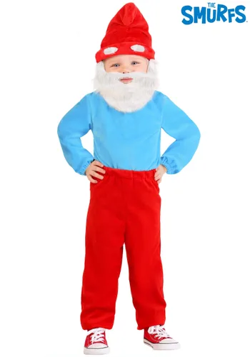 Disfraz de Papa Pitufo para Niños Pequeños Multicolor