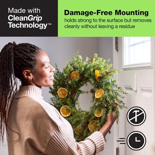 Vista 4 de FrogTape reMOVEables Heavy Duty Wall Hooks - No Damage - Easy to Remove & Reuse - Large Wall Hook with Adhesive Strips - Holds up to 5 lbs