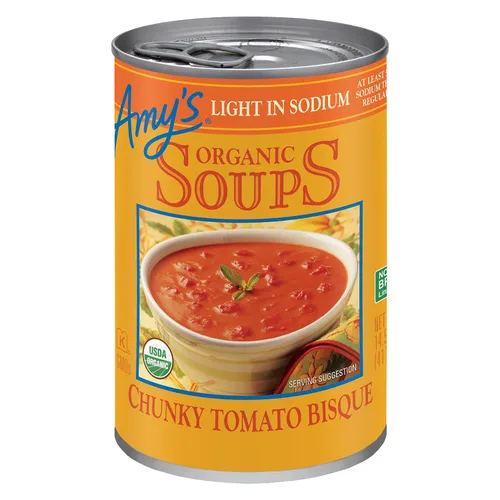 Vista 15 de Amy's Sopa, sin gluten, crema orgánica de tomate, baja en grasa, 14.5 onzas
