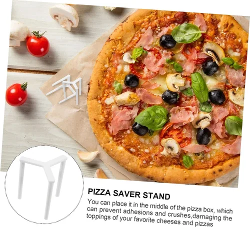 Vista 8 de DOITOOL 100 unids Pizza Party Suministros Stand Plástico Trípode Pila para Pizza Caja Antiadherente Titular para Fiesta