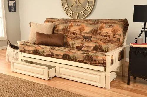 Vista 84 de MFD Futón Montana, Verde, Madera, Colchón canadiense