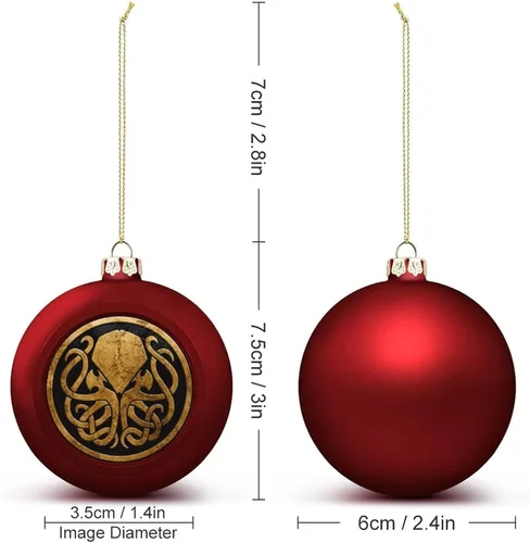 Vista 2 de Cthulhu - Bolas de Navidad inastillables para decoración colgante de árbol de Navidad