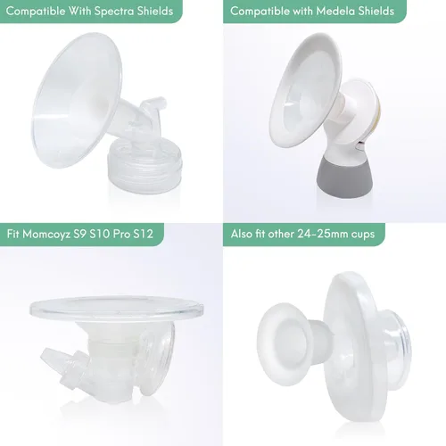 Vista 5 de Insertos de brida de silicona de 0.59 pulgadas compatibles con Momcozy S9 Pro S10 S12 Pro, Paruu P10 P3 R12, TSRETE, kmaier, MomWills, para Spectra