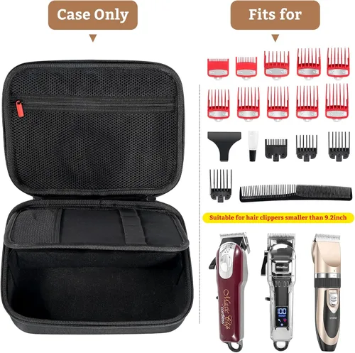 Vista 3 de ProCase Estuche rígido de viaje para cortapelos, soporte para suministros de barbería para cortar el cabello, bolsa organizadora de almacenamiento