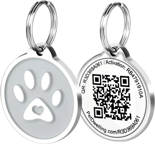 Vista 16 de Etiqueta de identificación inteligente para mascotas con código QR de Pet Dwelling – Etiquetas inteligentes para perros y gatos para la seguridad