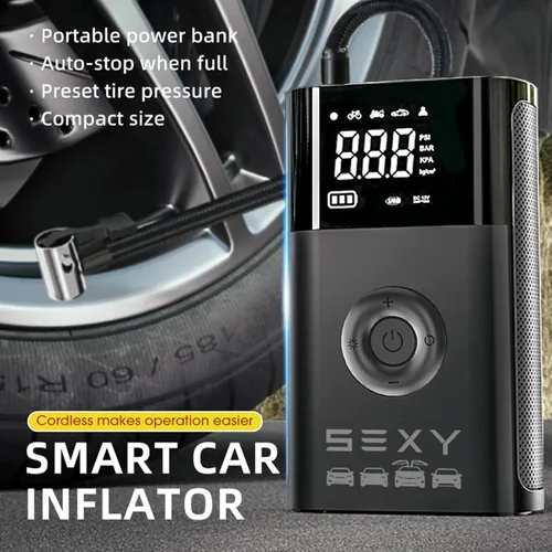 Vista 7 de Compresor de Aire Inflador de Neumáticos para Tesla Model 3 Y X S, Bomba de Aire Portátil Inalámbrica, Accesorios Tesla Model Y 3 X S 2025