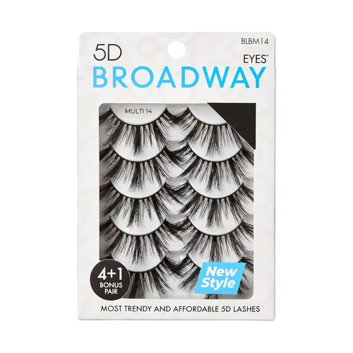 Vista 9 de Broadway - Juego de 5 pares de pestañas postizas de aspecto natural a dramático (01)
