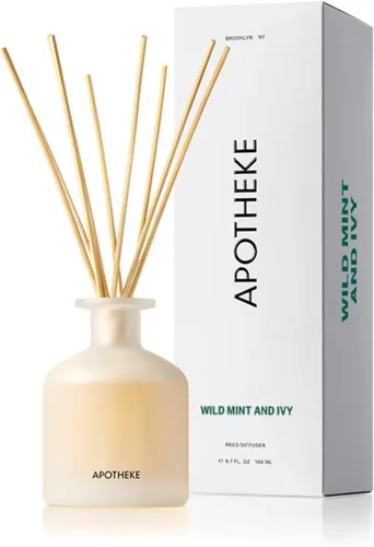 Vista 13 de APOTHEKE Difusor de varillas de bergamota y mandarina, difusor de varillas de aceite perfumado de lujo para el hogar, juego de fragancias