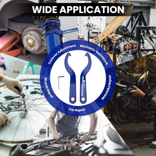 Vista 5 de maXpeedingrods Juego de llaves de gancho universales en C, herramienta de ajuste de resorte helicoidal, llave inglesa de acero, azul, 2