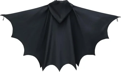 Vista 3 de Capa de alas de murciélago con capucha accesorio para disfraz de dragón vampiro bruja, máscara de cosplay, orejas y diadema