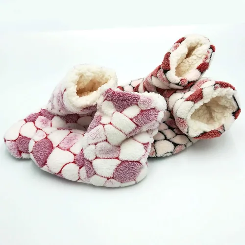 Vista 2 de Cozy Warm Fuzzy Slipper Socks Cute Animals Holiday Christmas Santa Reindeer Multipair Adults