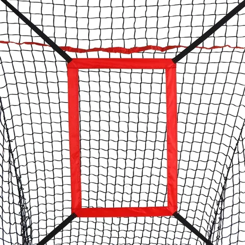 Vista 9 de JupiterForce Redes de entrenamiento de práctica de béisbol y sóftbol de 7 x 7 pies con zona de ataque, lanzamiento de bateo portátil, red