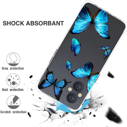 Vista 7 de Funda para OnePlus Nord N20 5G, OnePlus N20 Funda transparente para niñas y mujeres, TPU suave a prueba de golpes, funda protectora transparente