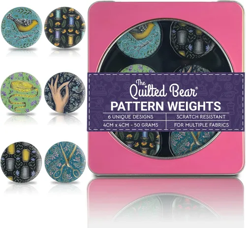 Vista 18 de El Juego De Pesos De Patrones The Quilted Bear – Pesos De Tela Resistente A Arañazos Para Corte Seguro De Patrones, Suministros De Costura Y