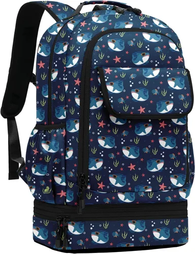 Vista 9 de Leaper Linda mochila para portátil de alpaca resistente al agua con aislamiento de doble cubierta bolsa de almuerzo negro