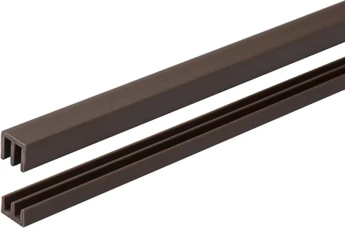 Vista 9 de Riel de puerta corredera de panel de 1/8 pulgadas, juego superior e inferior de plástico blanco de 36 pulgadas, fabricado en Estados Unidos, paquete