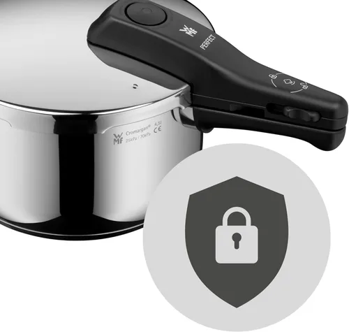 Vista 8 de WMF Perfect Rapid Cooker - Olla de cocción rápida (7.1 in de diámetro, 2 litros y medio, con protección contra llamas), acero inoxidable