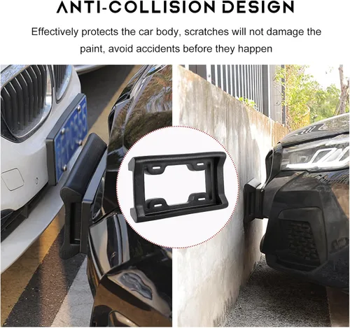 Vista 6 de Protector de Parachoques para Placa de Matrícula, EVA de 2.3" de Grosor Soporte para Placa de Matrícula Protector de Marco de Etiqueta de Carro