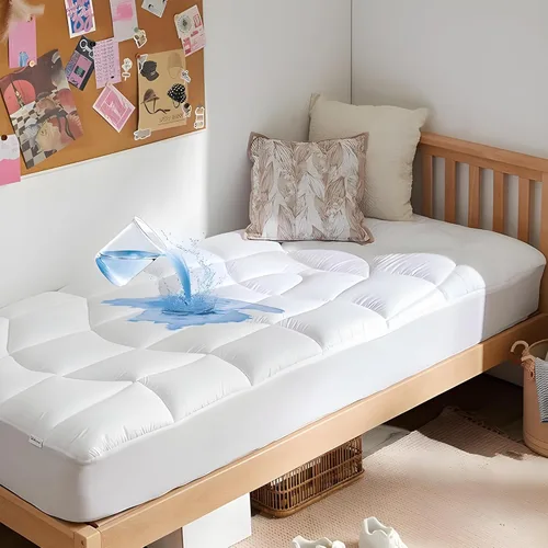 Vista 12 de Unikome Protector de colchón impermeable tamaño individual, funda de cama de microfibra suave y transpirable con bolsillo profundo