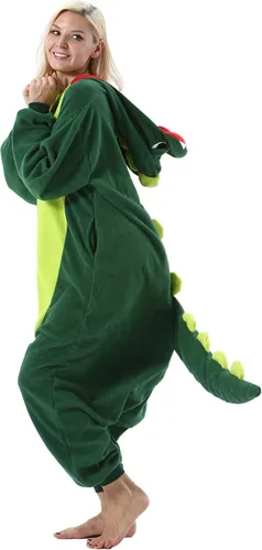 Vista 5 de DarkCom Pijama de una pieza de animal para mujer y hombre, disfraz de Halloween, ropa de dormir de Navidad