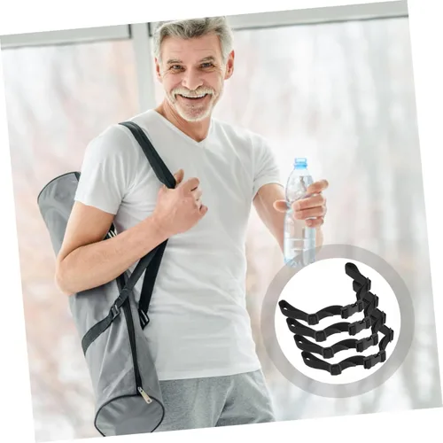 Vista 9 de Correas de 4 piezas con cordón para mochila, cinturón con hebilla, correa de amarre ajustable, hebilla de kayak ajustable, correa de hebilla