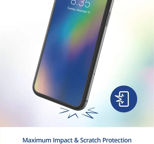 Vista 3 de Protección máxima de pantalla HD, paquete de 2 protectores de pantalla de vidrio templado, hecho para Apple iPhone 11 y iPhone XR, compatible