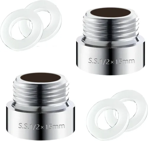 Vista 9 de Extensión de brazo de ducha de 1 pulgada, brazo de extensión de cabezal de ducha de acero inoxidable para accesorios de baño