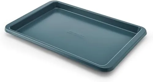 KitchenAid Bandeja para hornear de acero aluminizado antiadherente de ingeniería suiza, apta para lavavajillas, Agave, 9x13 pulgadas