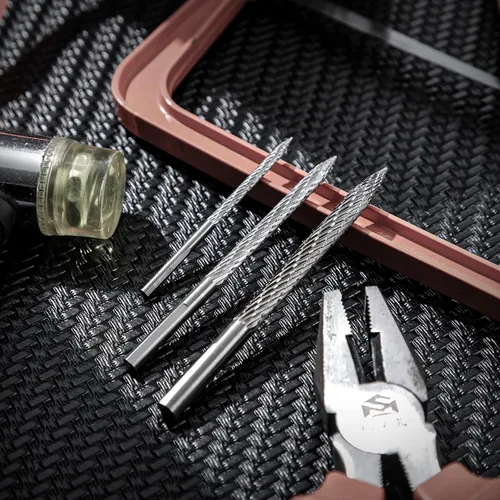 Vista 4 de Taladro de escariador de neumático de múltiples tamaños, broca de carburo para reparación de neumáticos, limas de taladro, parches, cortadores