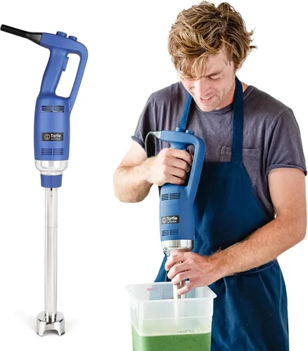 Vista 16 de Batidora de inmersión de mano de 220 W, acero inoxidable de 7 pulgadas con 8 velocidades, 110 V + cobertura de 1 año y soporte de chef profesional
