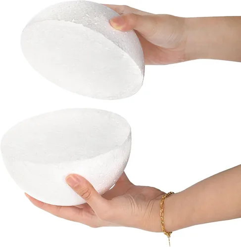 Vista 4 de Lyellfe Paquete de 6 bolas de espuma para manualidades, bolas redondas de espuma de poliestireno de 6 pulgadas para proyectos de arte de bricolaje