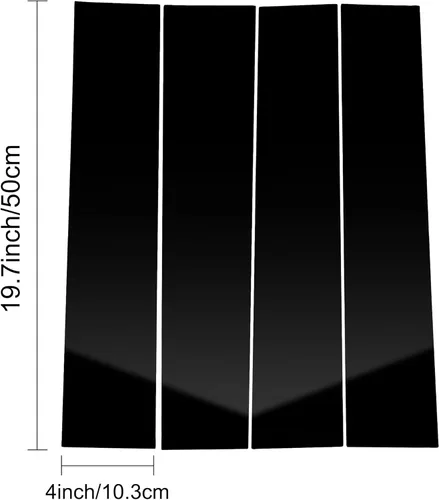 Vista 4 de BASIKER 4 calcomanías antiarañazos compatibles con Ford F150 2004-2014 para ventana de puerta, molduras de pilar de puerta