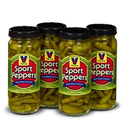 Vienna Chicago Style Sport Peppers 12oz (paquete de 4)