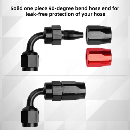 Vista 3 de 6AN - Kit de línea de combustible de 20 pies, AN6 nailon trenzado de acero inoxidable CPE Kit de accesorios de manguera con 26 adaptadores