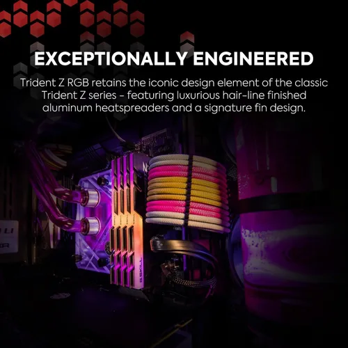 Vista 4 de G.SKILL Trident Z RGB Series DDR4 RAM (XMP) 16 GB (2 x 8 GB) 3600MT/s CL18-22-22-42 1.35V Intel AMD Memoria para computadora de escritorio U-DIMM