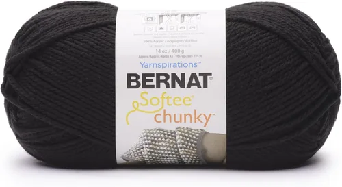 Vista 16 de Ovillo sólido Bernat Softee Chunky, Acrílico, Rojo Berry, Paquete de 1